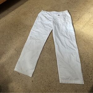 Men's Pants All White Cotton casual/ beach vibe Xxl